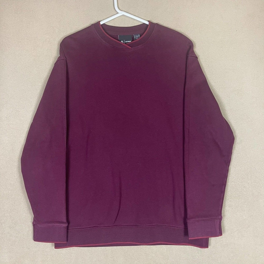 Adidas Sweater Adult Medium Burgundy Ivy Park Sweatshirt Logo Long Sleeve‎ Mens